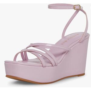 Madden Girl Lavender Strappy Platform Wedge Sandals